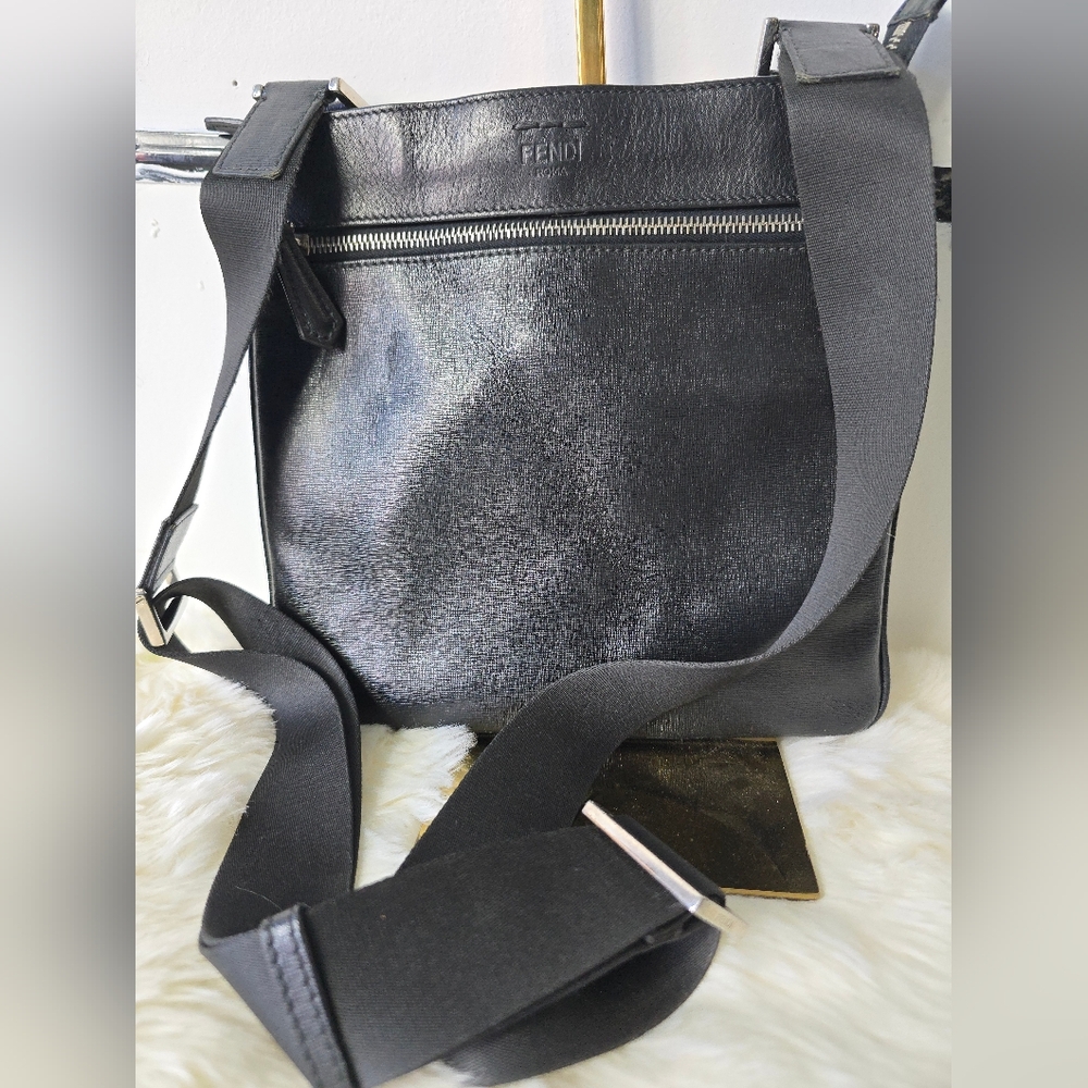 Fendi Black Leather Crossbody Bag